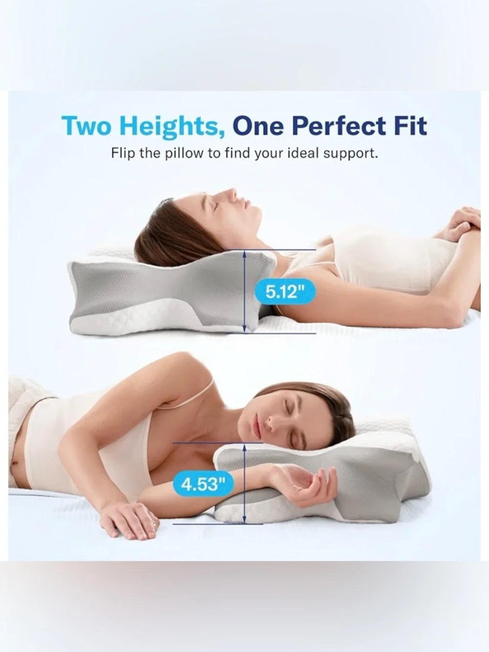 Alcedo Cervical Pillow for Cozy Sleep and Neck Pain Relief, New Sealed Package